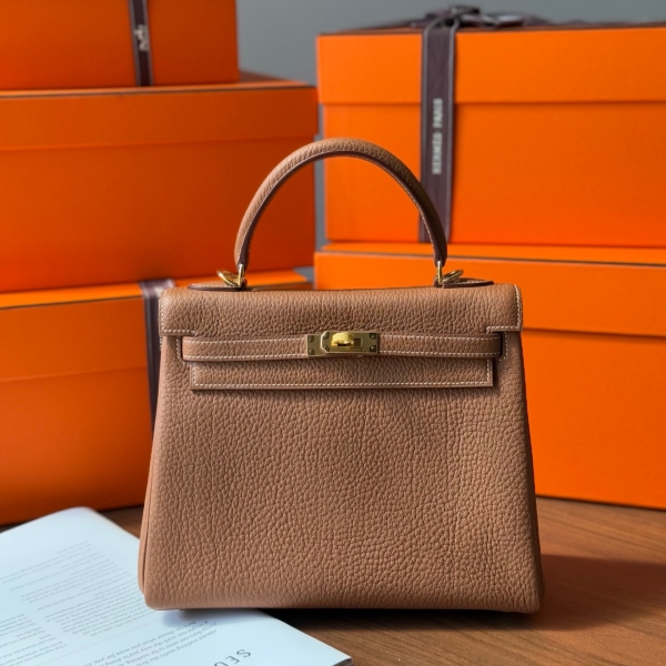 【エルメス HERMES】ケリー25 セリエ ゴールド(37) トゴ ゴールド金具（100％手縫）